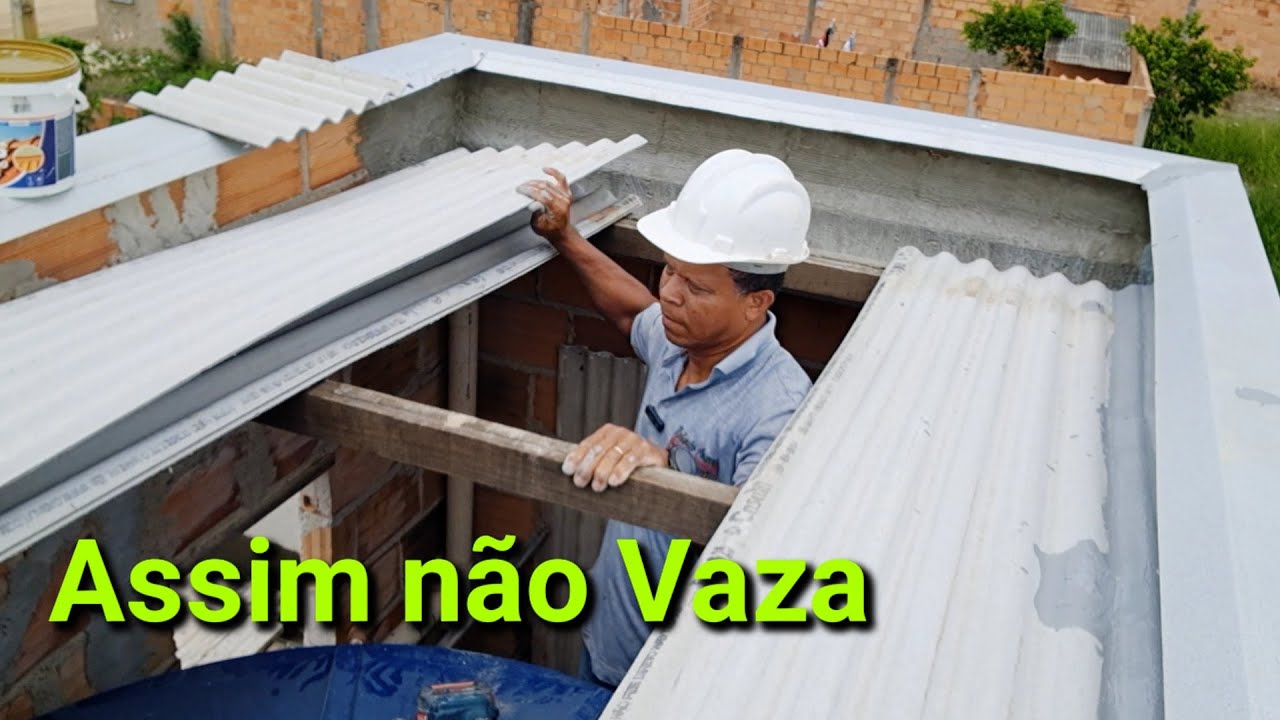 Como Fazer Telhado Embutido à prova de Vazamento Caixa d'água