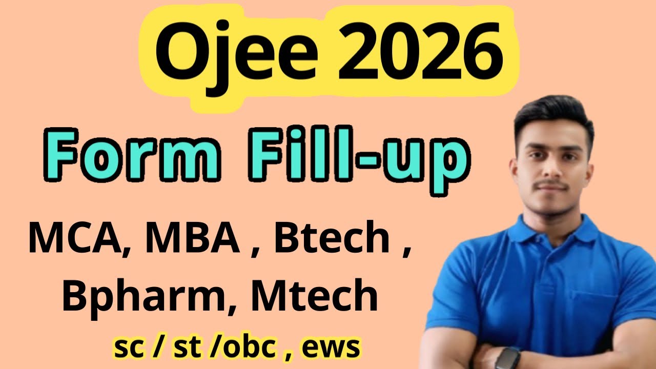 ✨OJEE 2026 // FORM FILL-UP 📂🗒️// MCA/MBA/BTECH/BPHARM // DETAILS DISCUSSION ✅