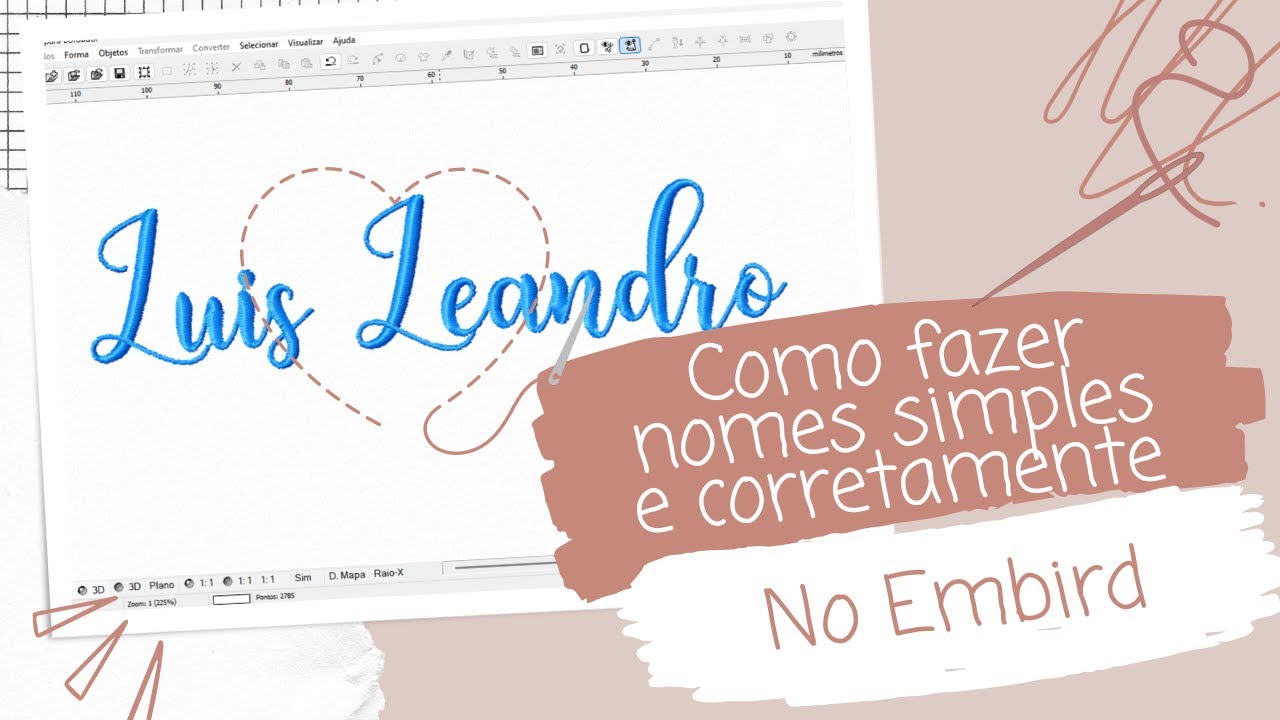 Como fazer nomes simples e de uma forma correta no Embird.