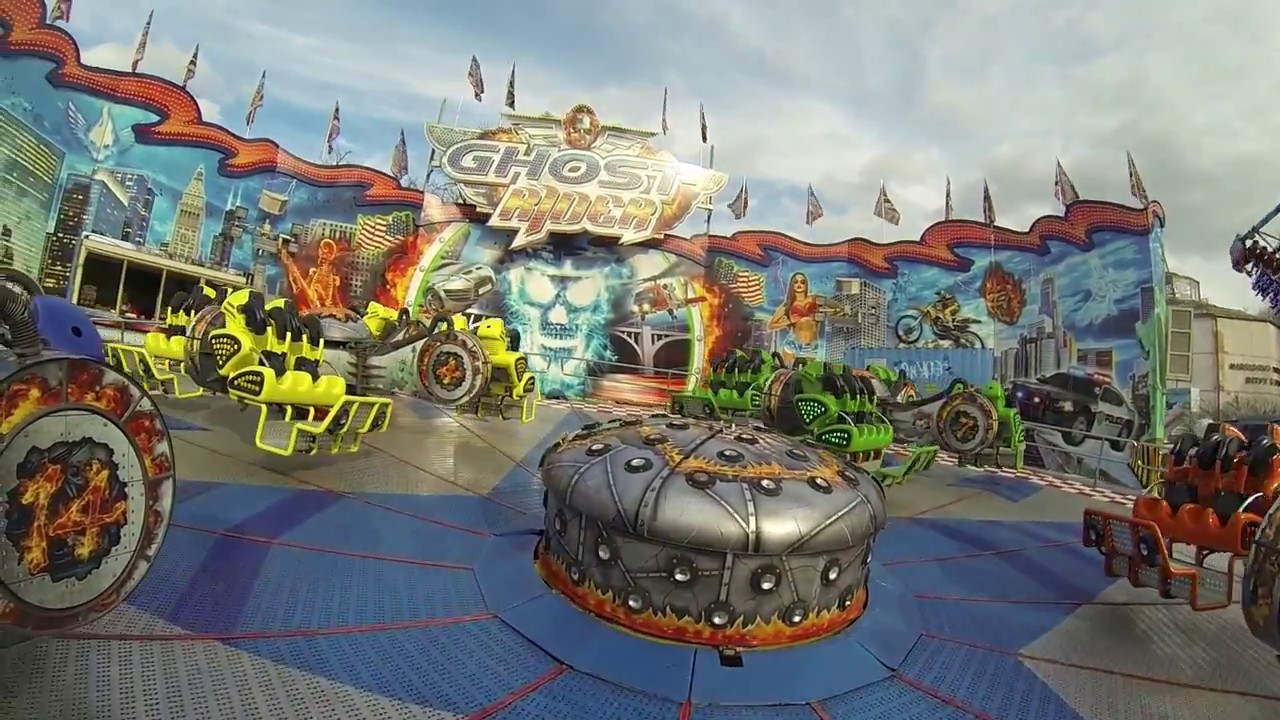 HUSS Booster Ghostrider (L&ouml;ffelhardt) Matějsk&aacute; pouť Praha 2017 POV Onride