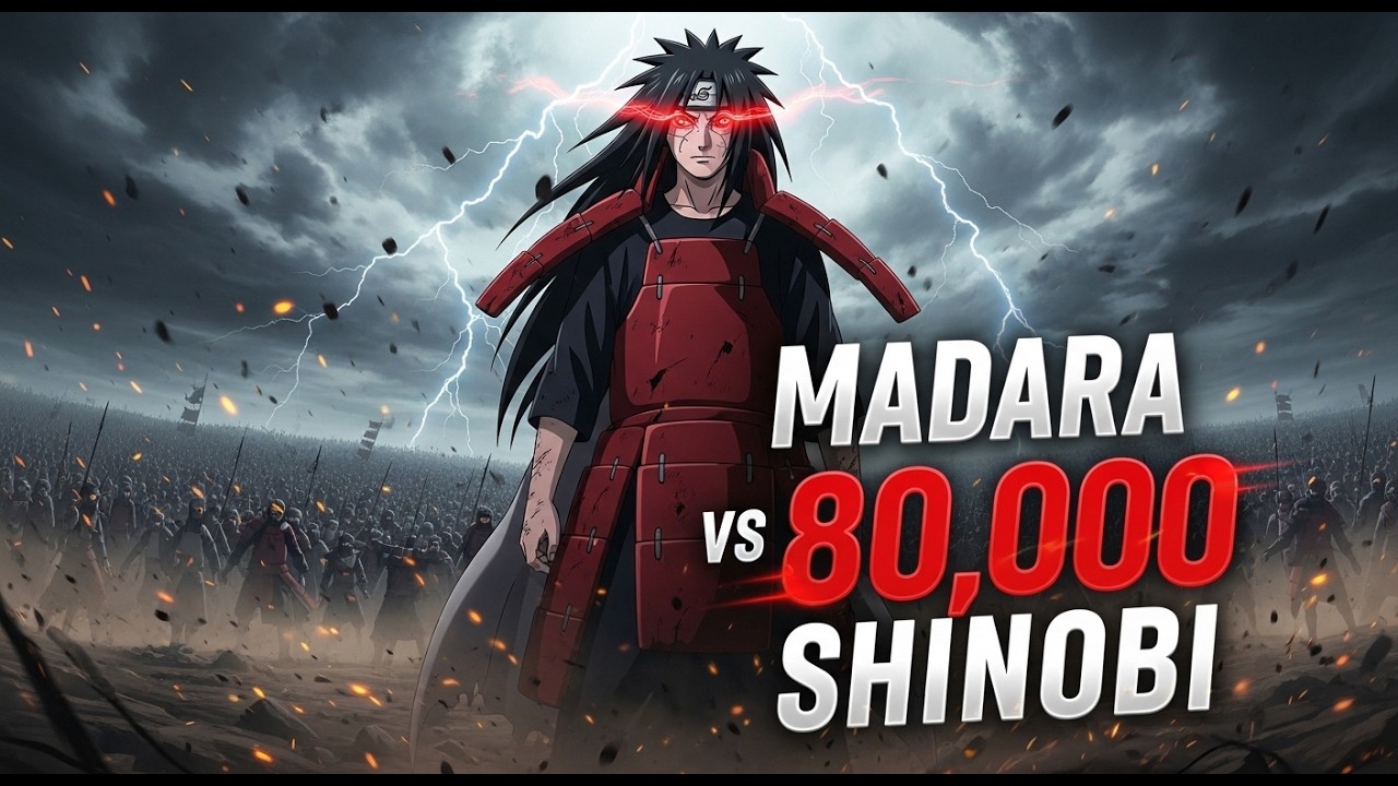 Madara Uchiha vs 80,000 shinobi Explanation in English #anime #naruto #madara