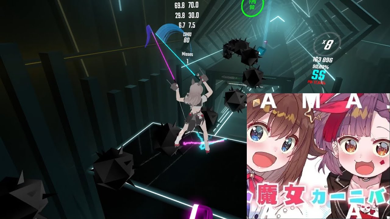 [Beat Saber] MAHO Dou – Ojamajo Carnival!! Covered by Tokino Sora × Tenjin Kotone [expert+]