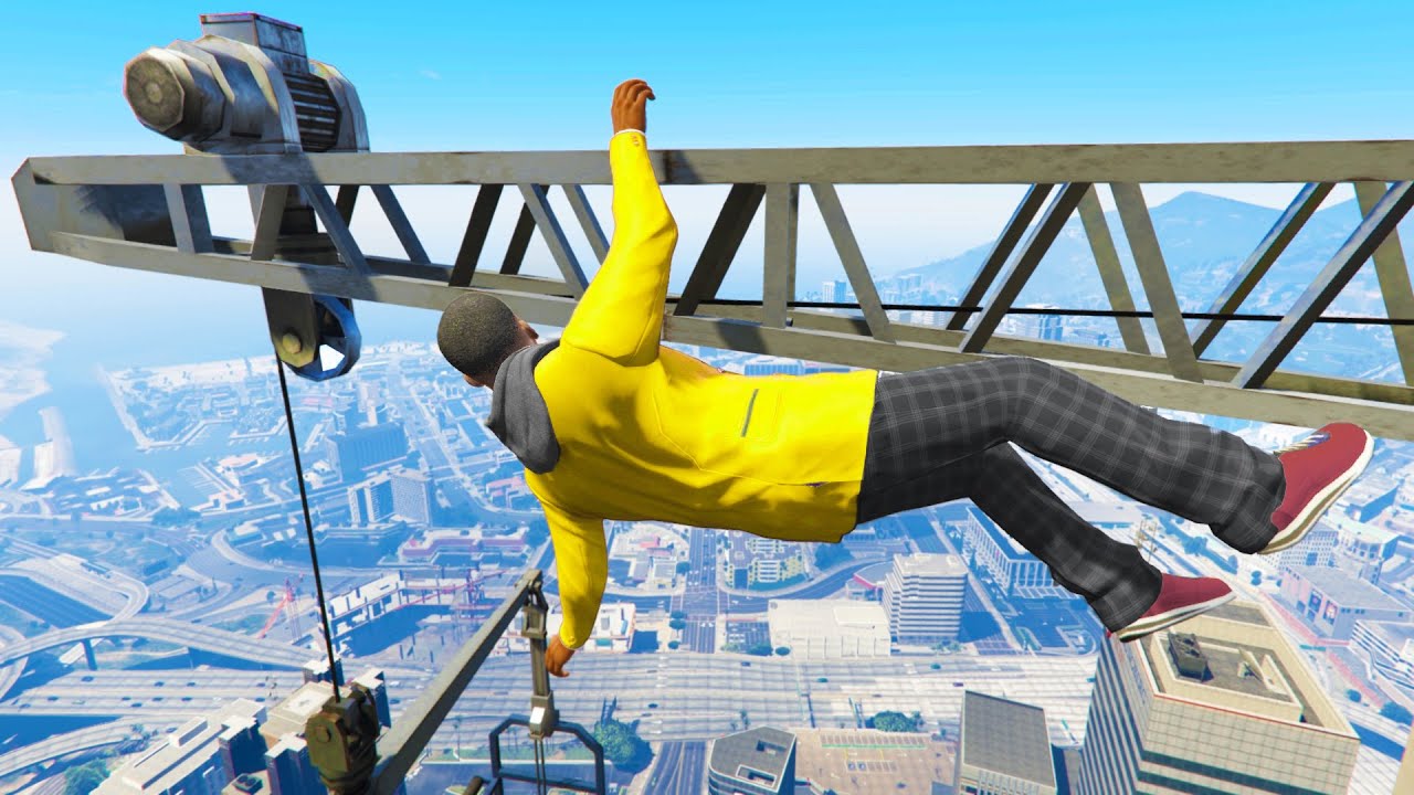 GTA 5 Funny/Crazy Jump Compilation #8 (GTA V Fails Funny Moments)