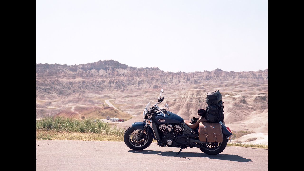 Cross Country Road Trip Day 7, Indian Scout Motorcycle, Devil's Tower WY to Mitchell, SD