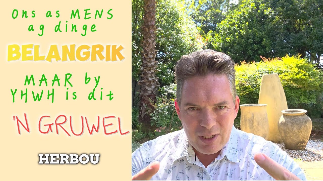 Herbou: Ons as Mens ag dinge Belangrik, Maar by YHWH is dit 'n Gruwel | Riaan Abrie Ministries