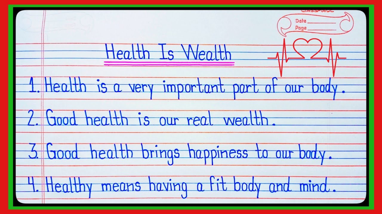 10 lines on health is wealth in English || 10 lines about health is wealth in English ||