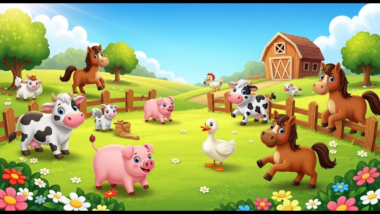 NÔNG TRẠI VUI VẺ | Happy Farm Poem for Kids | Fun Animal Song | Magamotion Tales