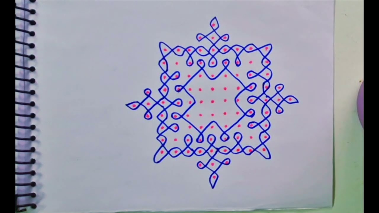 Very Beautiful 😍✨️simple Vasantha panchami 9 dot kolam rangoli| Saraswati lakshmi pooja #viralvideo 