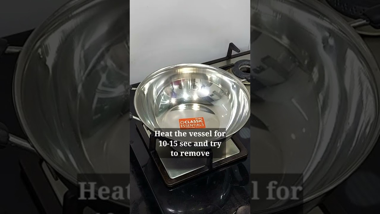 # short # Simple and easy way to remove stickers or labels from new vessels # Easy kitchen tips #