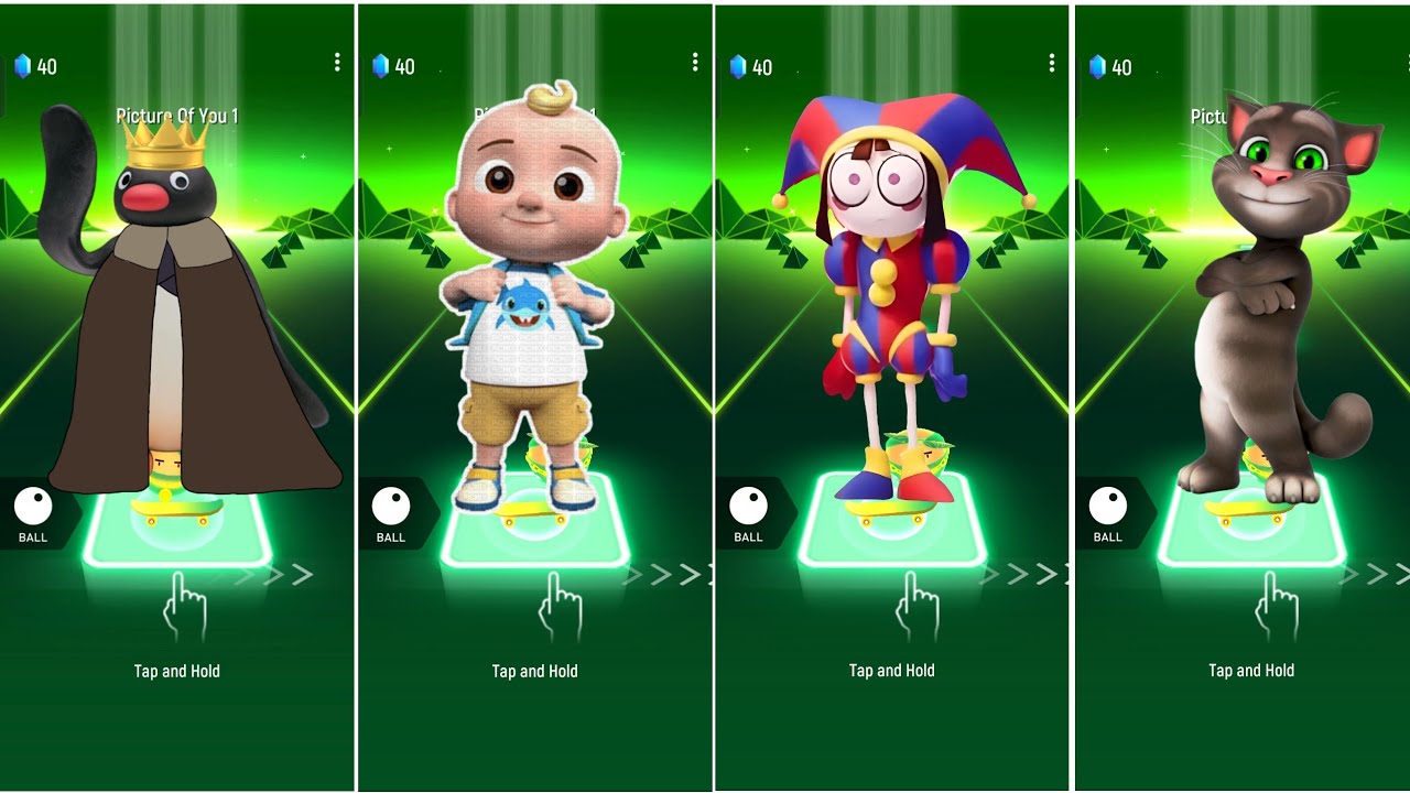 Pingu The King 🆚 Cocomelon 🆚The Amazing 🆚 Talking Tom 🎶🎶Tiles Hop Edm Rush