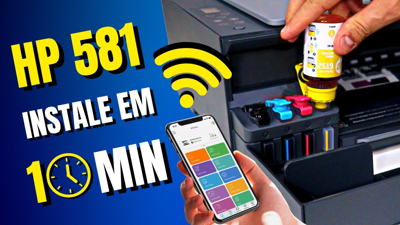 Como instalar em minutos: Impressora HP Smart Tank 581