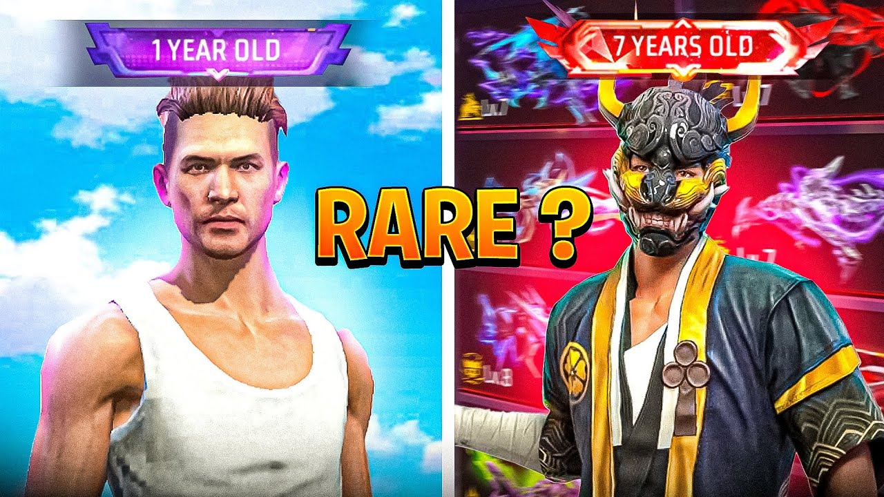 1-Year Old VS 7-Year Old Free Fire Account 🔥