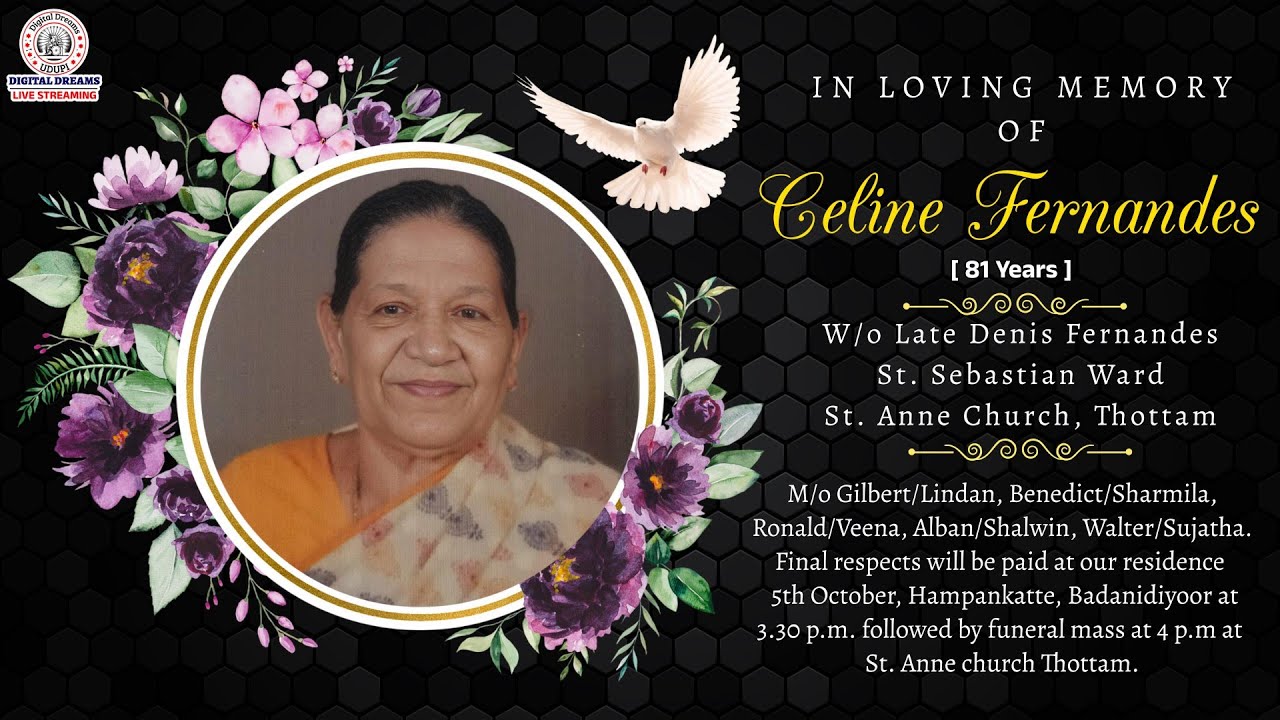 Final Journey of Celine Fernandes | 5th October 2024 | St. Anne Church Thottam