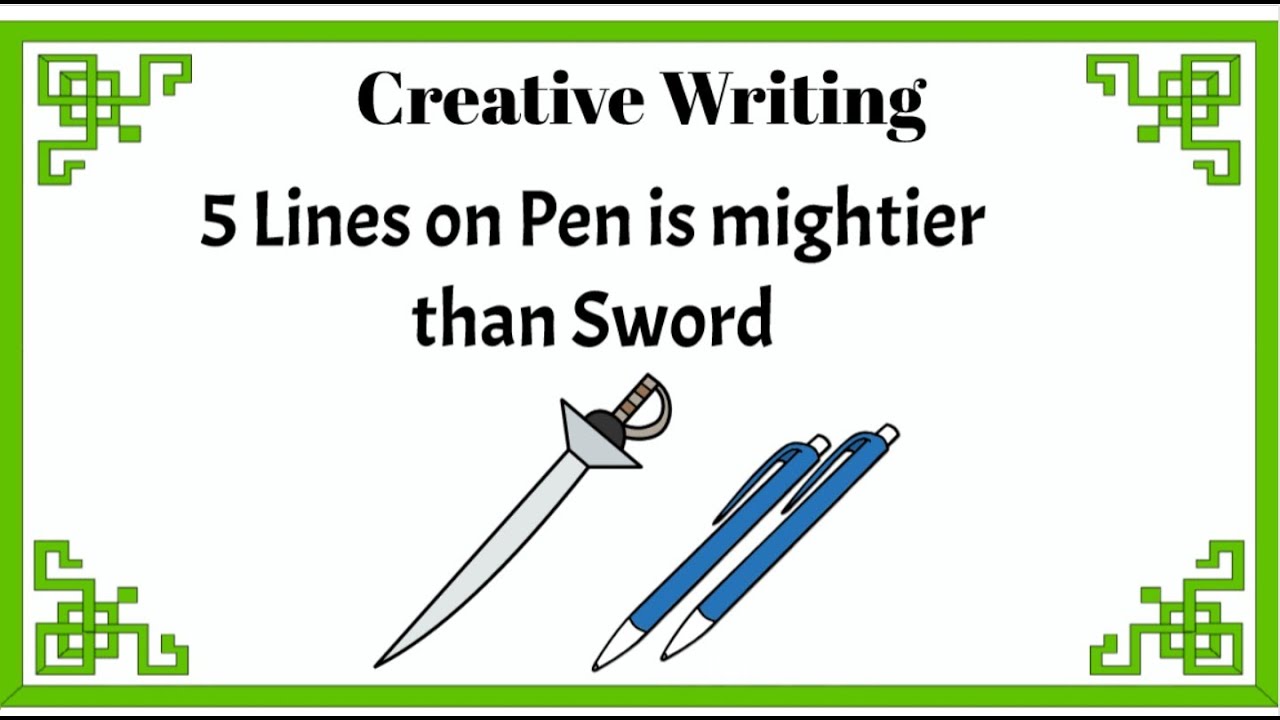 5 Lines on Pen is Mightier than sword | few lines on pen is mightier than sword