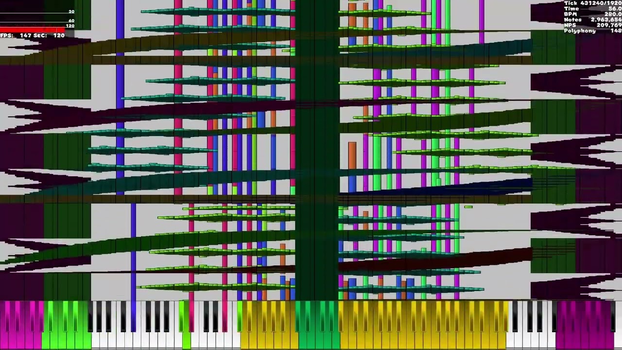 [Black MIDI] Ultralight MIDI Player - 献给逝去的公主七重奏