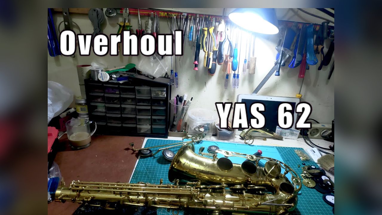 OVERHOUL YAMAHA ALTO SAXOPHONE 62 WITH MUSIC MEDIC ROOPADS, AIR MUSIC RESONATOR
