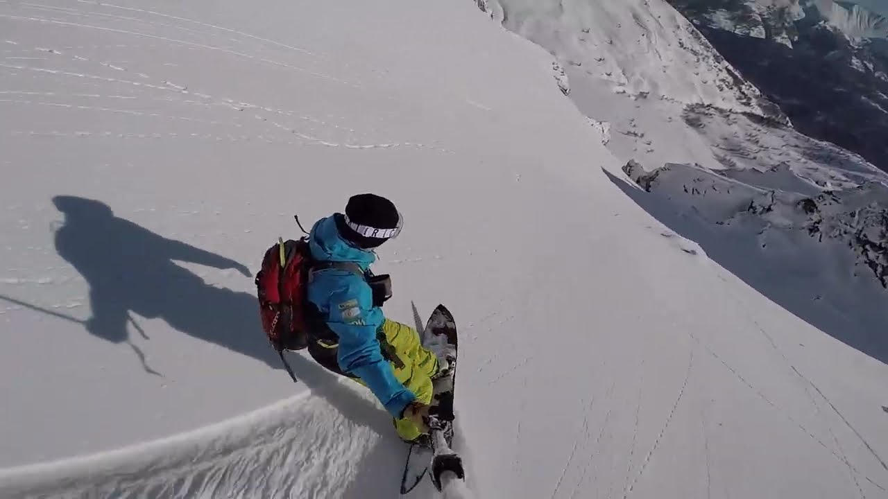 Gionata Craviotto , canale delle antenne monte Fraiteve, Sestriere Vialattea, snowboard, freeride.
