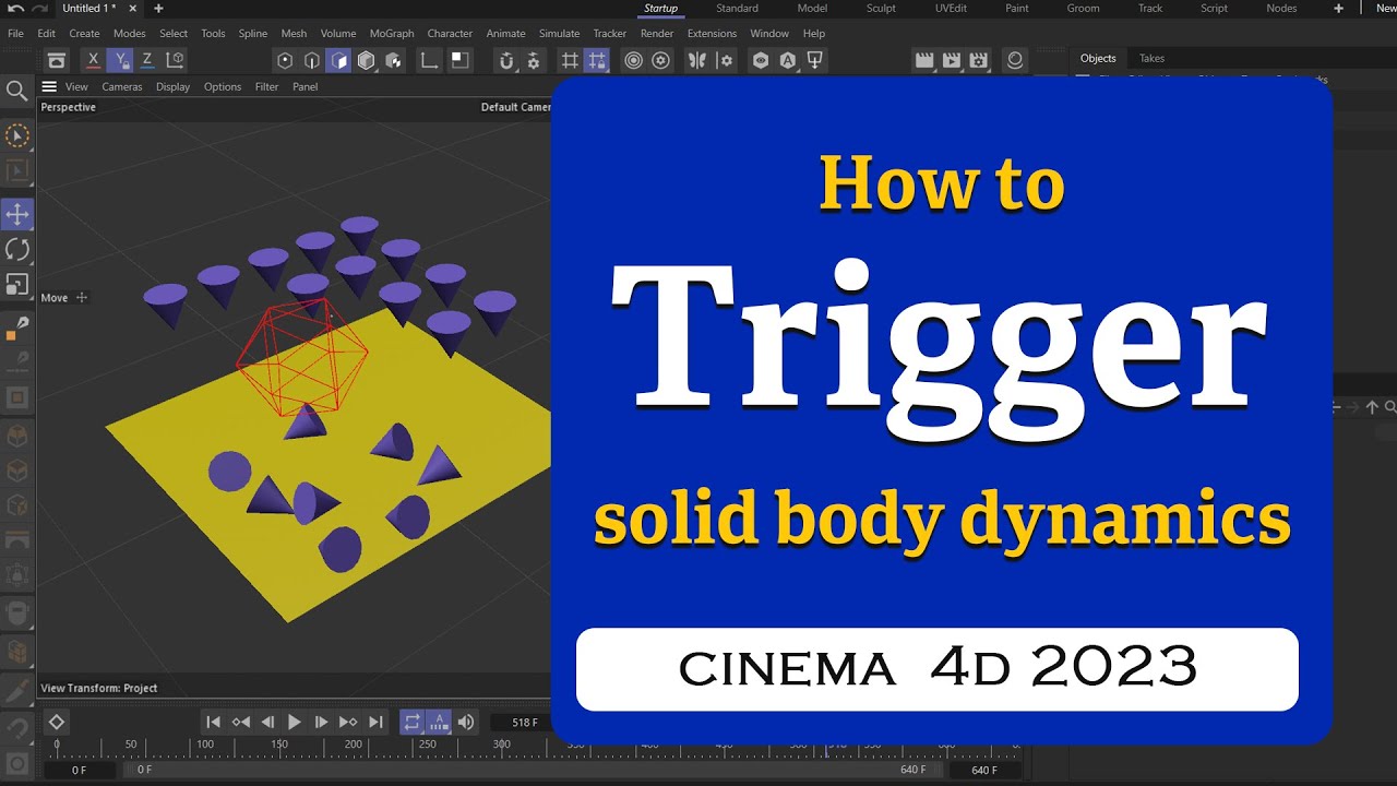 How to trigger dynamics using On Collision in Cinema 4D 2023   @MaxonVFX ​