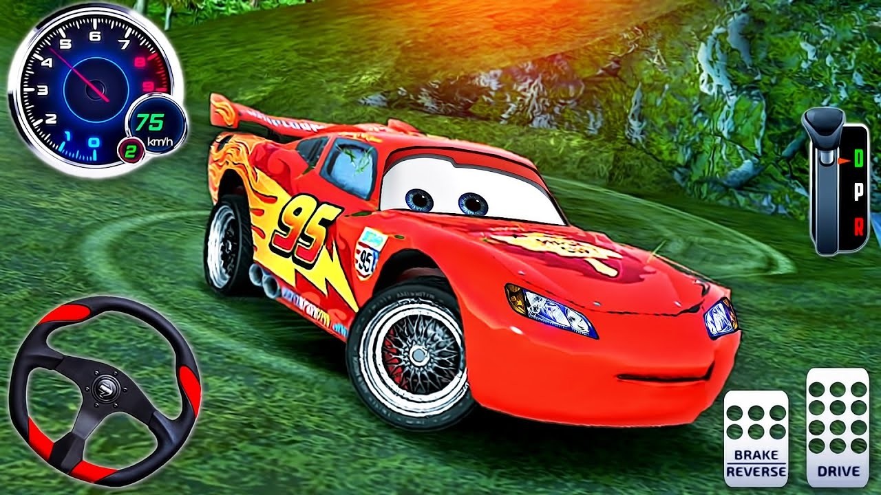 Crazy GT Stunt Car Racing 3D 2024 - Impossible Car Lightning McQueen Mega Ramp - Android GamePlay