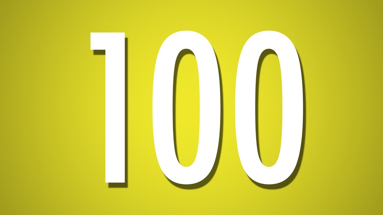 100 Second Countdown Timer - Yellow Background