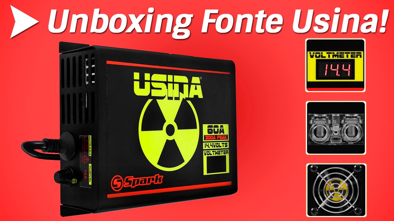 Fonte Automotiva Spark Usina 60a com Volt&iacute;metro Integrado - Unboxing e Componentes