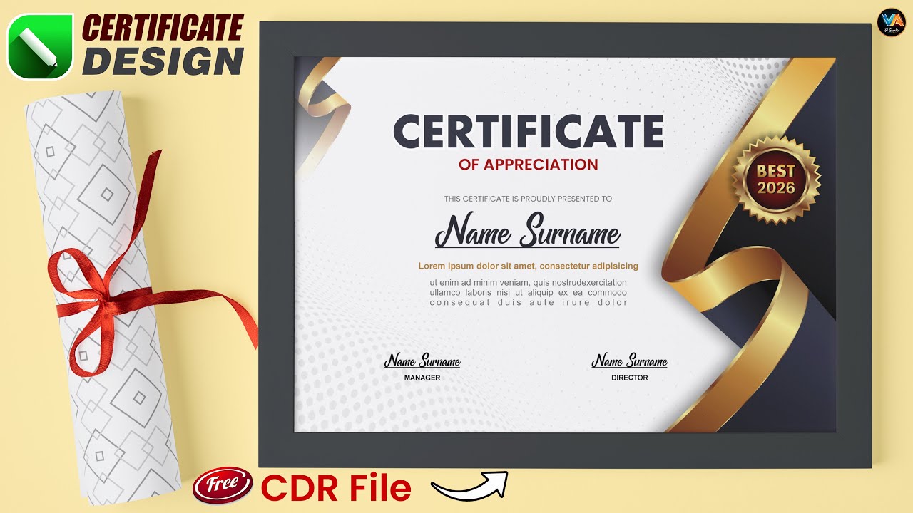 Professional Certificate Design in CorelDRAW | Easy Certificate Design Tutorial 2026 #coreldraw