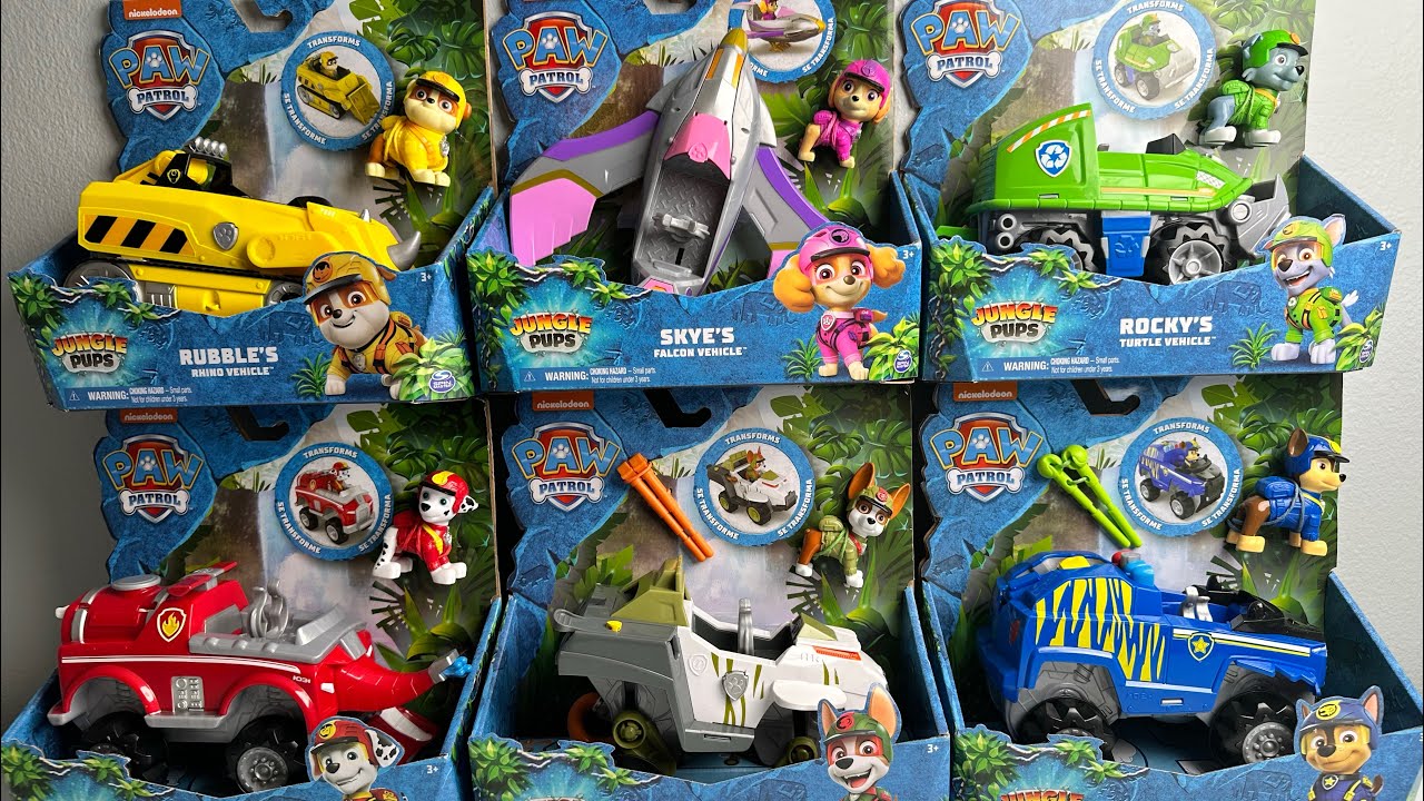 Spin Master Paw Patrol Toys Unboxing | Jungle Pups | Tracker&rsquo;s Monkey Vehicle | Chase&rsquo;s Tiger | ASMR