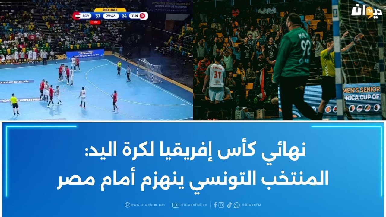 نهائي كأس إفريقيا لكرة اليد: المنتخب التونسي ينهزم أمام مصر