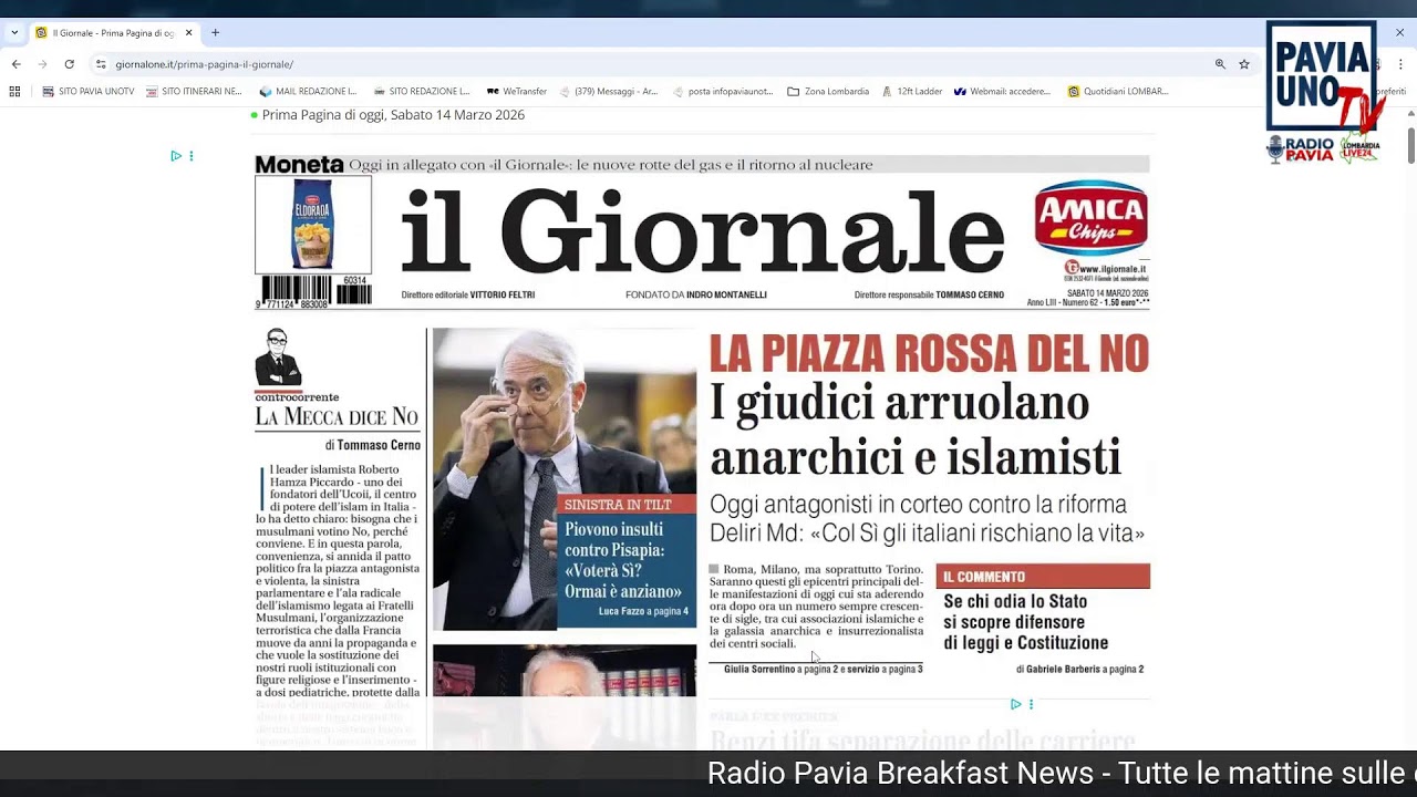 Radio Pavia Breakfast News - 14 marzo 2026