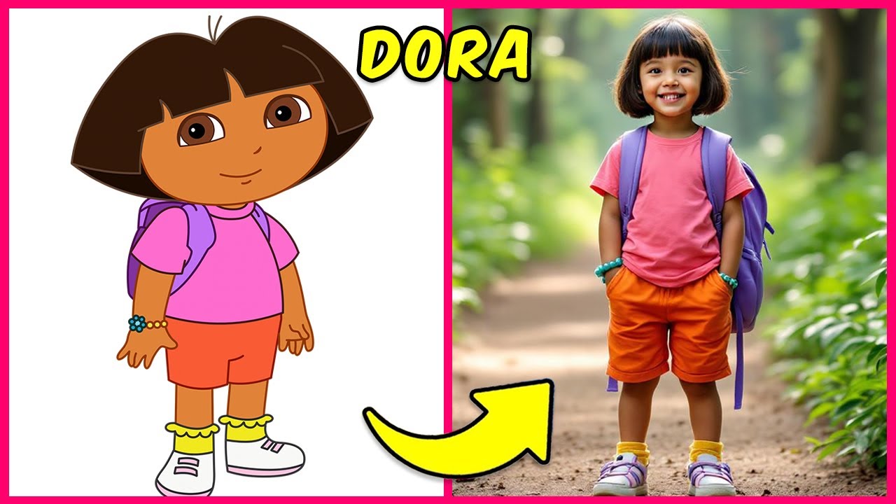 DORA L'EXPLORATRICE dans la VRAIE VIE 👧 + Devine la VOIX...! 🔊😍🎒