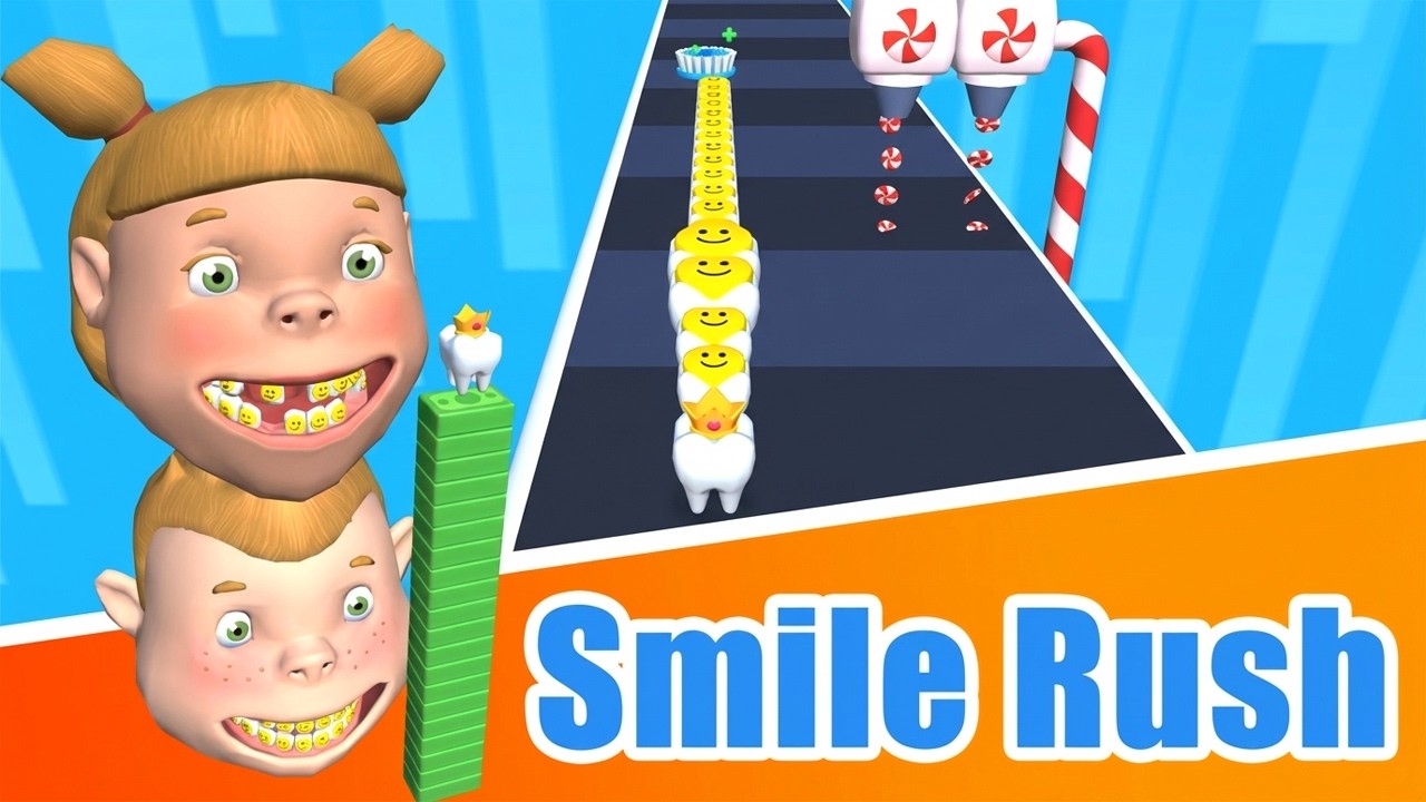 Smile Rush! 🔥😱 TikTok Trending Satisfying Mobile Game All Levels Unlocked!