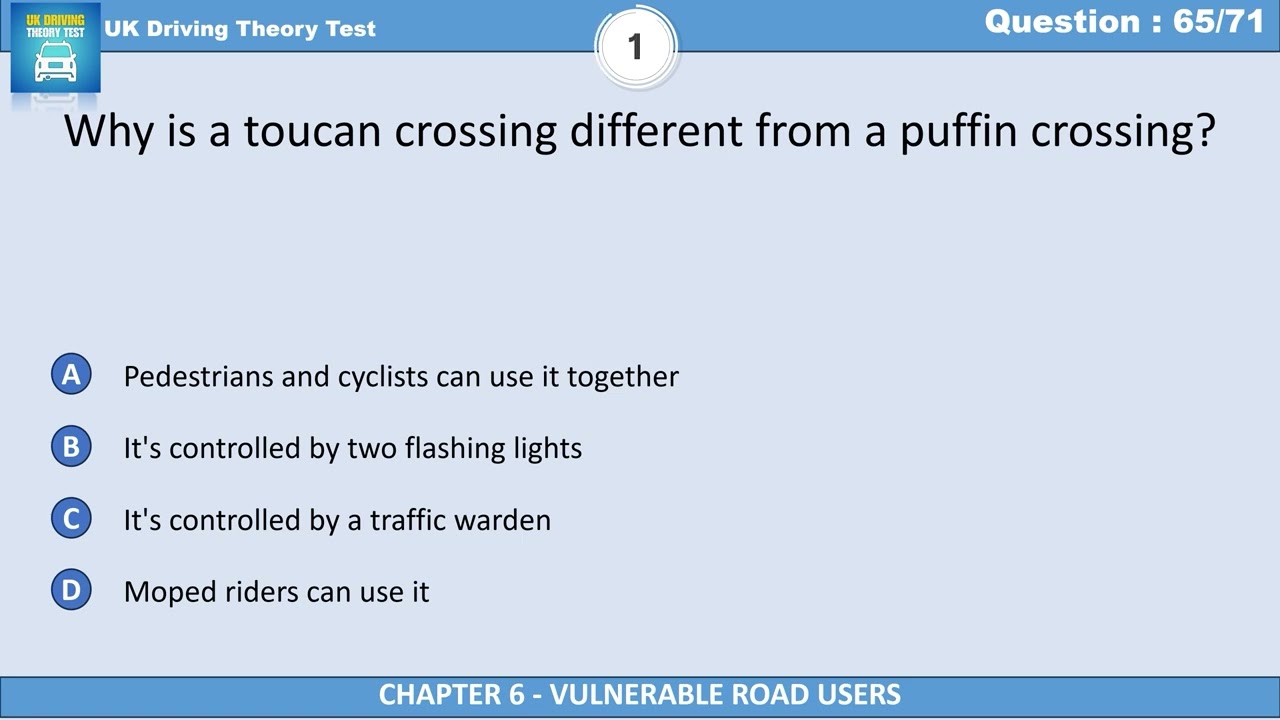 How Is a Toucan Crossing Different From a Puffin Crossing? | UK Driving Theory Test