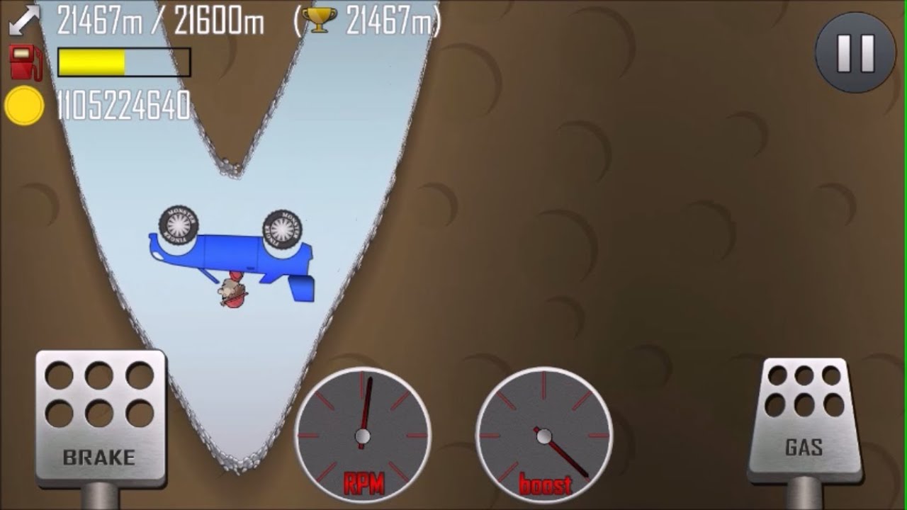 Hill climb racing: 21467 cave record