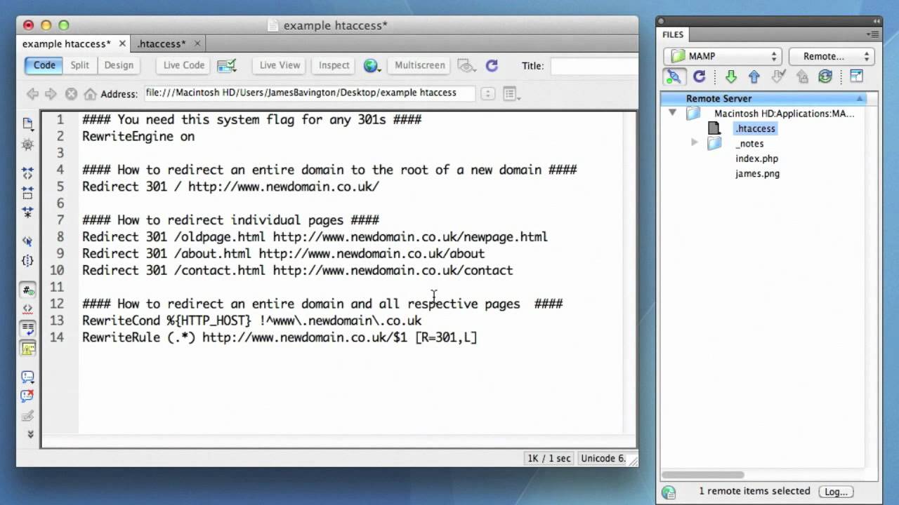 How to do 301 Redirects with .htaccess (& PHP/ASP)