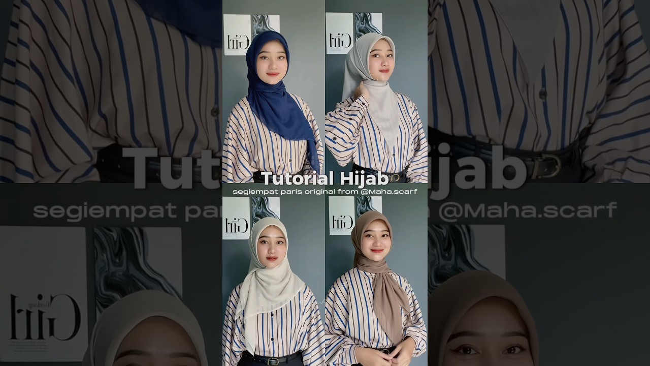 Tutorial Hijab Segiempat (paris original) - @zlfahusna