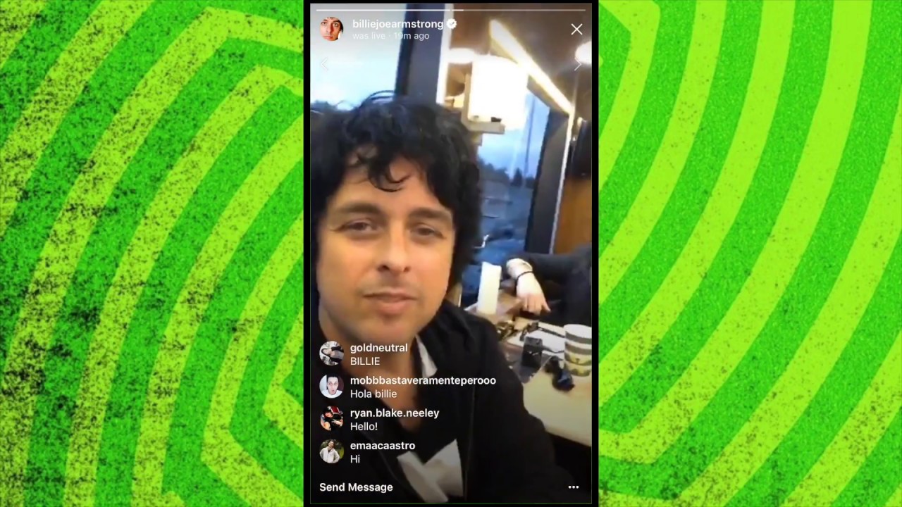 Billie Joe Armstrong Live on instagram 09/08/17 Part 2