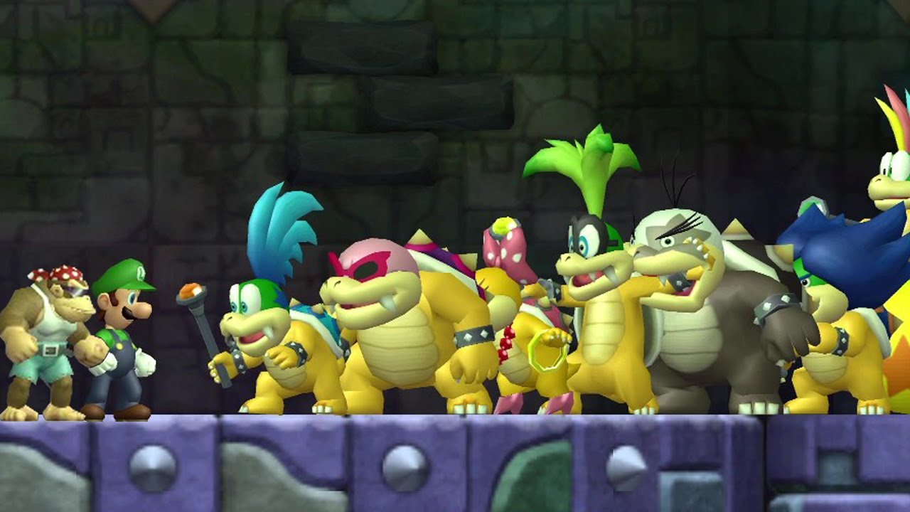 Can Luigi & Funky Kong Beat All Koopalings At Once in New Super Mario Bros. Wii?