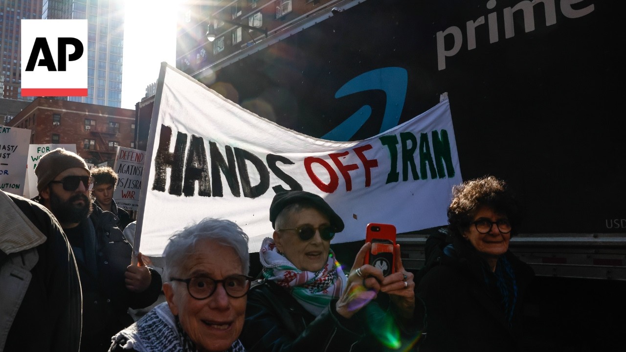 New Yorkers protest against US and Israel strikes on Iran