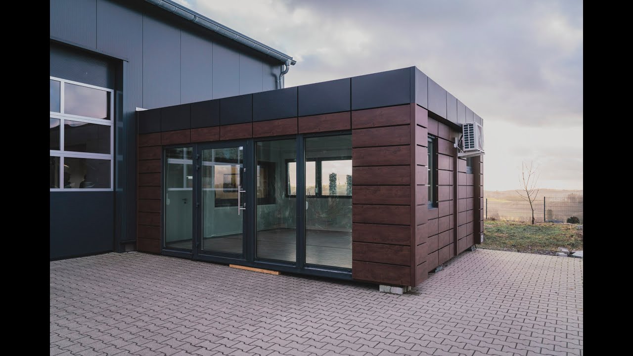 Bürocontainer Aufbau bei Wagner Umwelttechnik in Marienheide DE