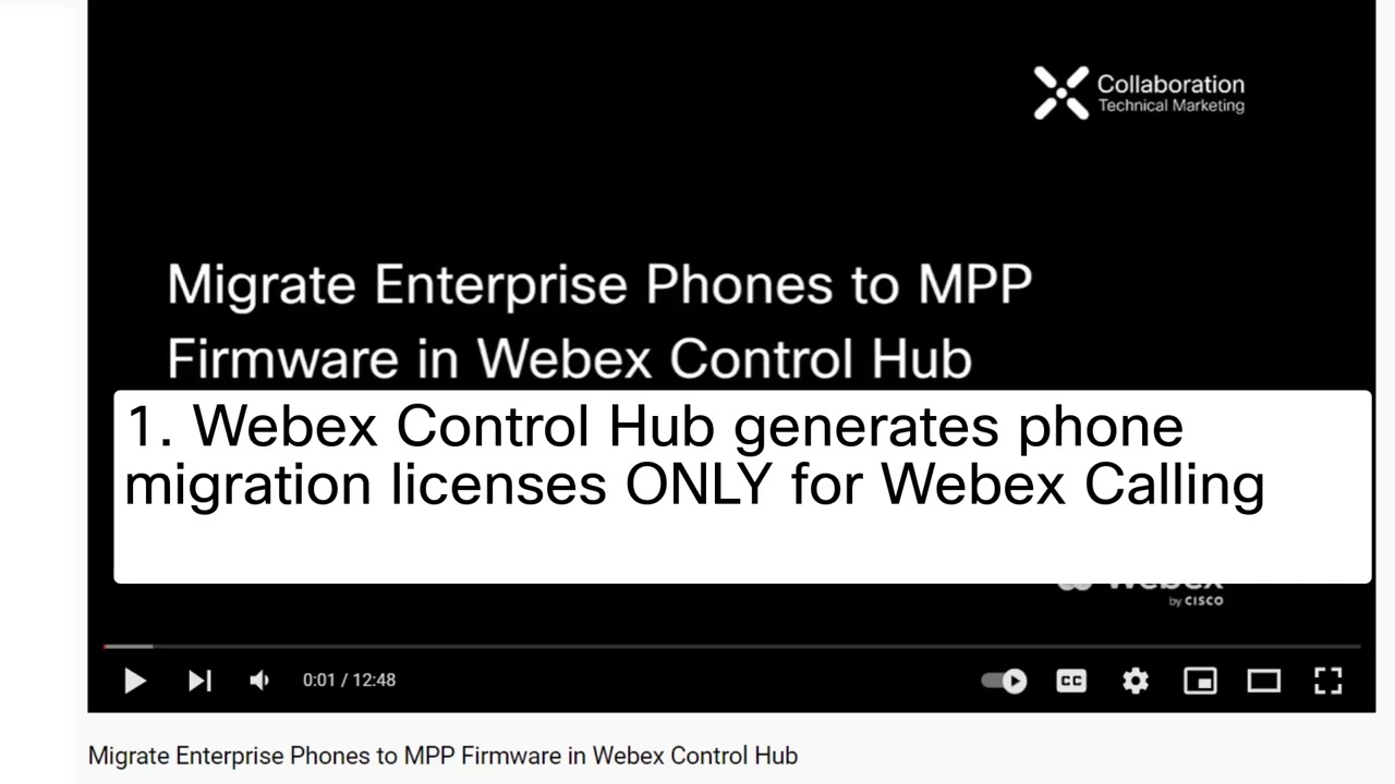 VIDEO-1 - Cisco MPP Phones - Firmware Migrate Overview