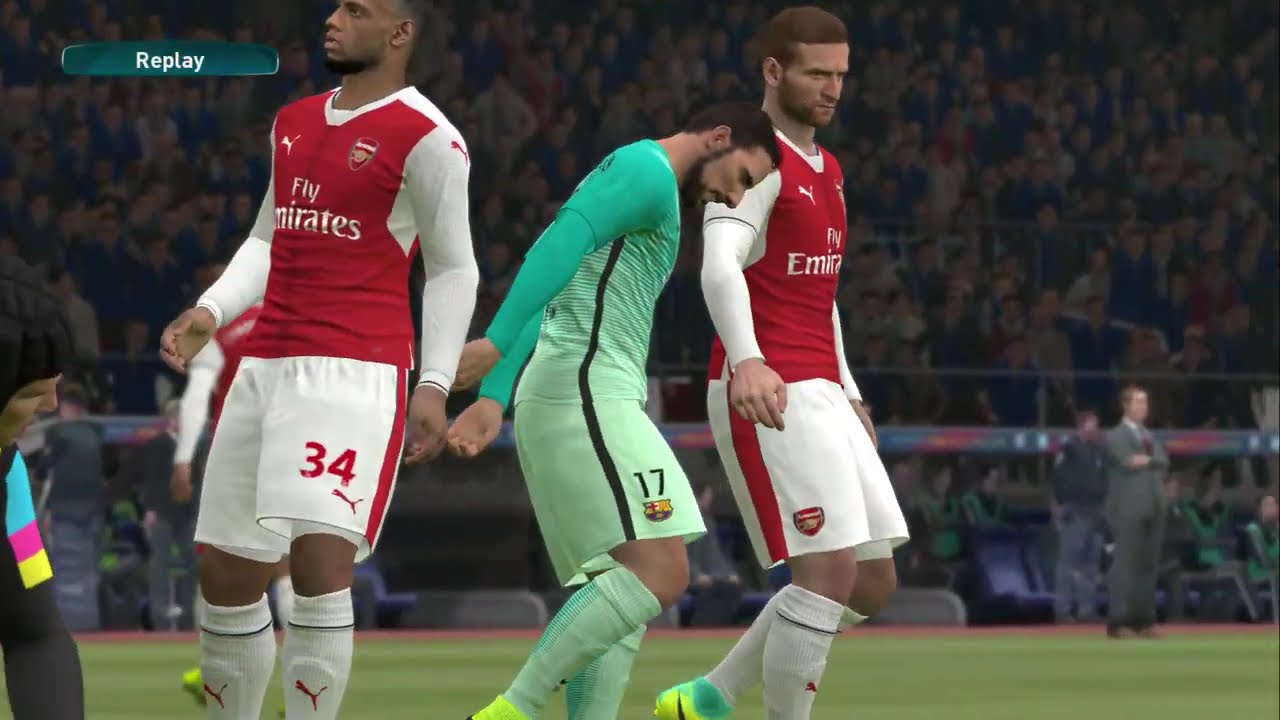 Barcelona vs Arsenal PES 2017 Football Gameplay 