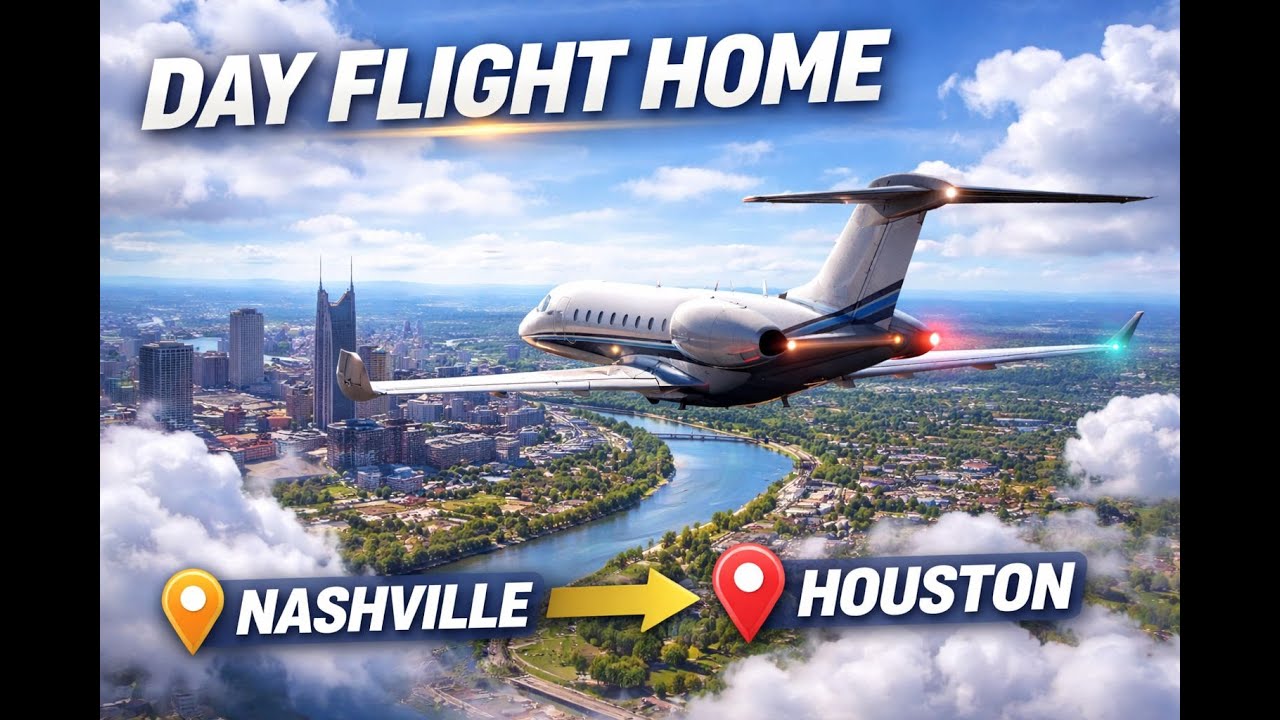 Nashville (BNA) ➡ Houston Hobby (KHOU) | Citation Longitude | Microsoft Flight Simulator