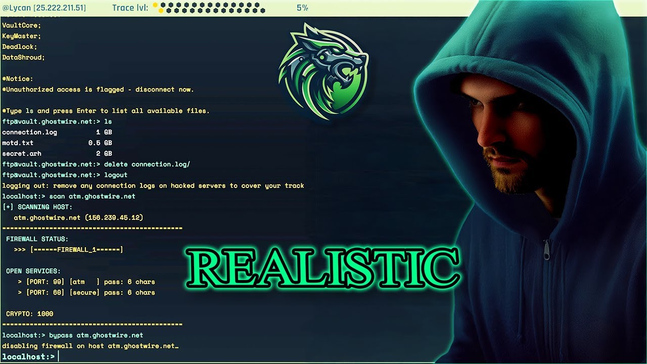 Void Future Hacking Simulator – Тестовый геймплей (Реалистичный взлом терминала)