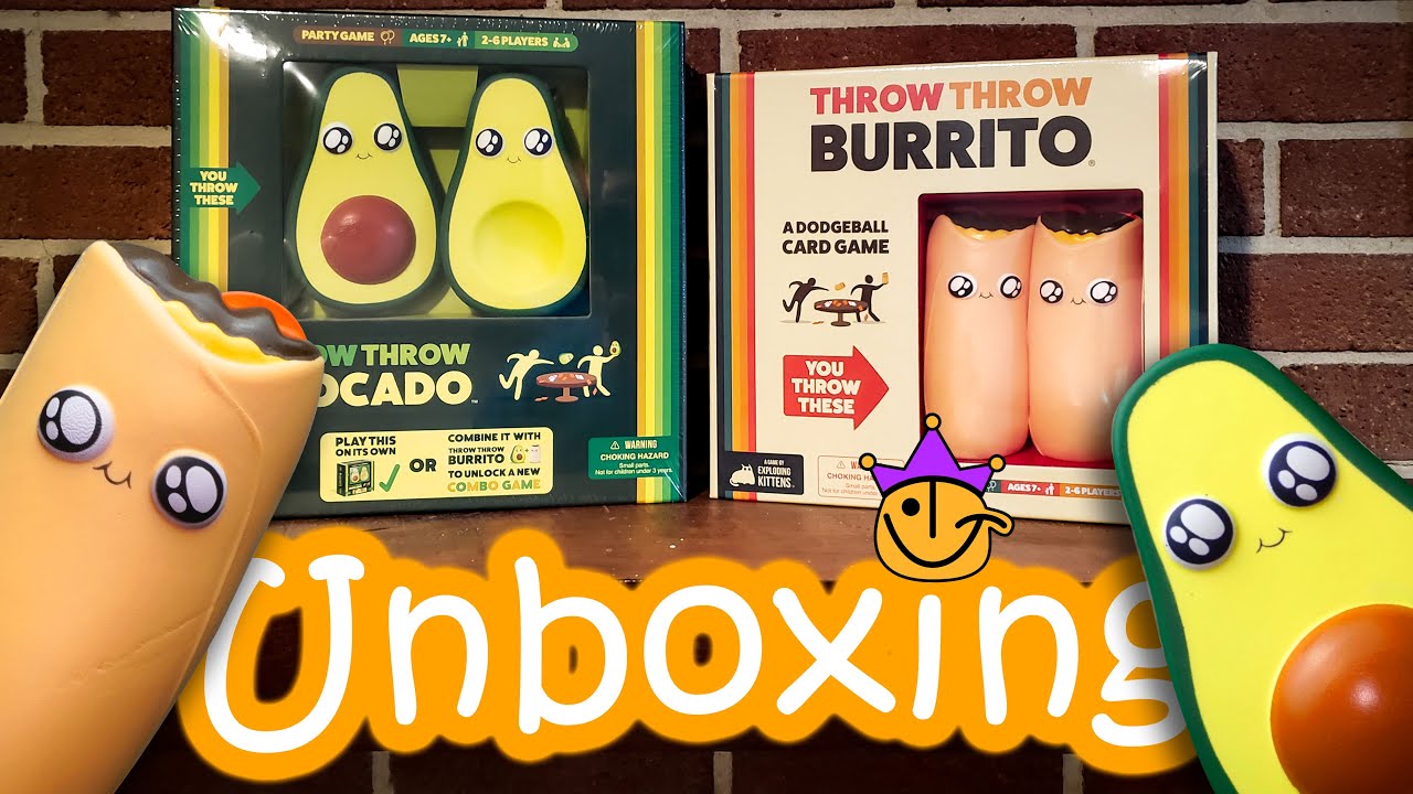 Throw Throw Burrito & Avocado Party Game UNBOXING & Thoughts!  TV & Wall Throw Test!