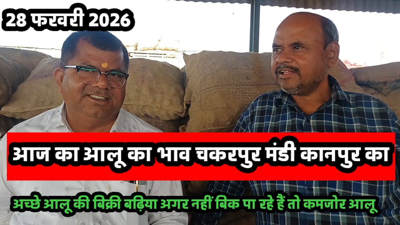 आज का आलू का भाव चकरपुर मंडी कानपुर का 28 फरवरी 2026