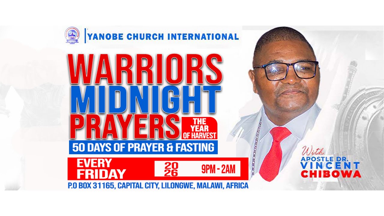 WARRIORS MIDNIGHT PRAYERS WITH APOSTLE DR VINCENT K CHIBOWA || 6TH FEBRUARY 2026