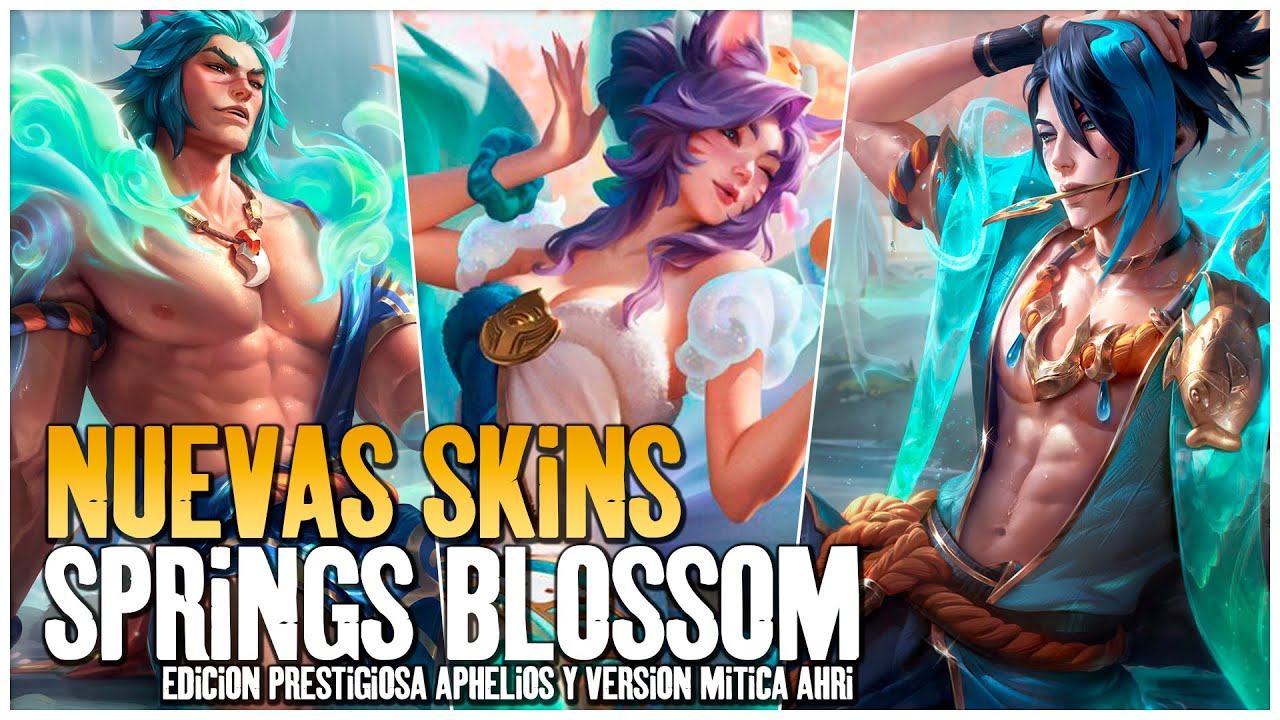 NUEVAS SKINS: SPRINGS SPIRIT BLOSSOM: APHELIOS PRESTIGIOSA, AHRI VERSION M&Iacute;TICA Y MAS! | LOL
