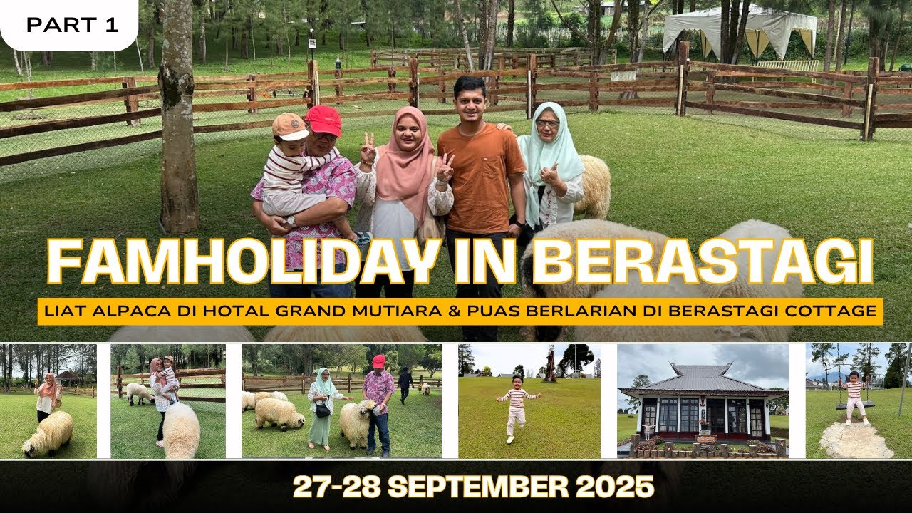 FAWWAZ TAKUT LIAT ALPACA DI #GRANDMUTIARA TAPI KENCANG BANGET LARI #BERASTAGICOTTAGE #familyvlog
