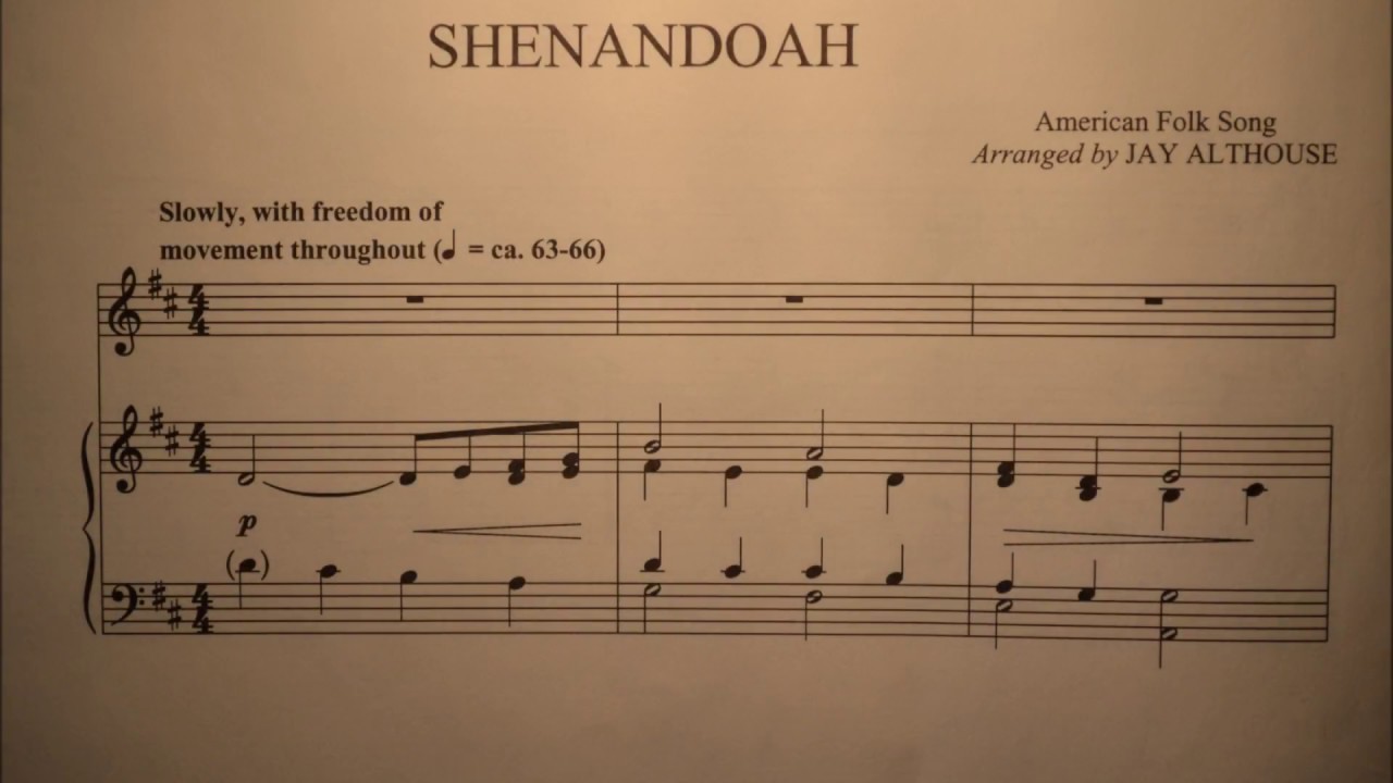 Shenandoah Piano Accompaniment