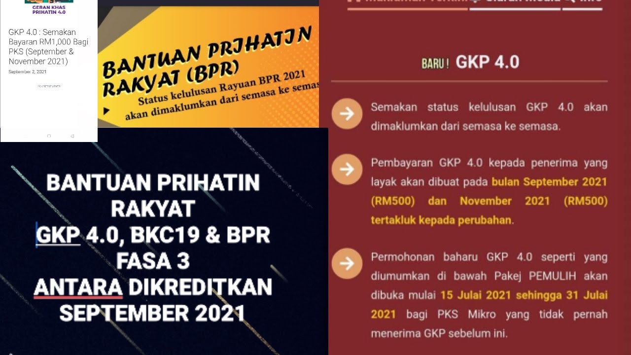 BANTUAN PRIHATIN RAKYAT:GKP4.0, BKC19 &BPR FASA 3 ANTARA YANG DIKREDITKAN SEPTEMBER 2021.